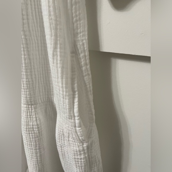 Magaschoni White Organic Cotton Relaxed Flare Dress Size Medium - Picture 7 of 8